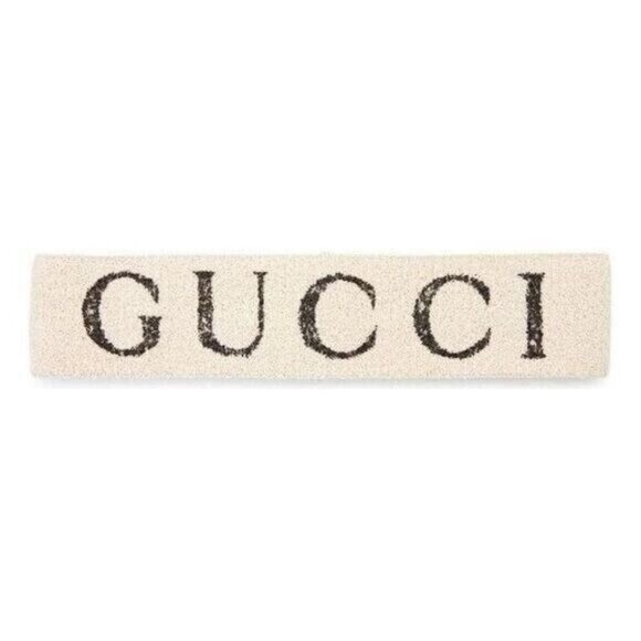 NWT GUCCI Alphabet Logo Headband Creamy White 491820-3G133 One Size